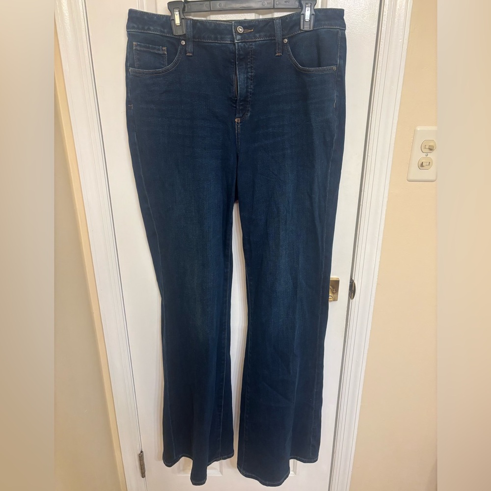 Chico's Dark Blue Flare Tall Jeans